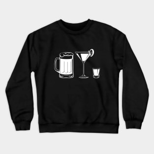Stick Figure Family - Alcohol Themed - 1 Shot Crewneck Sweatshirt